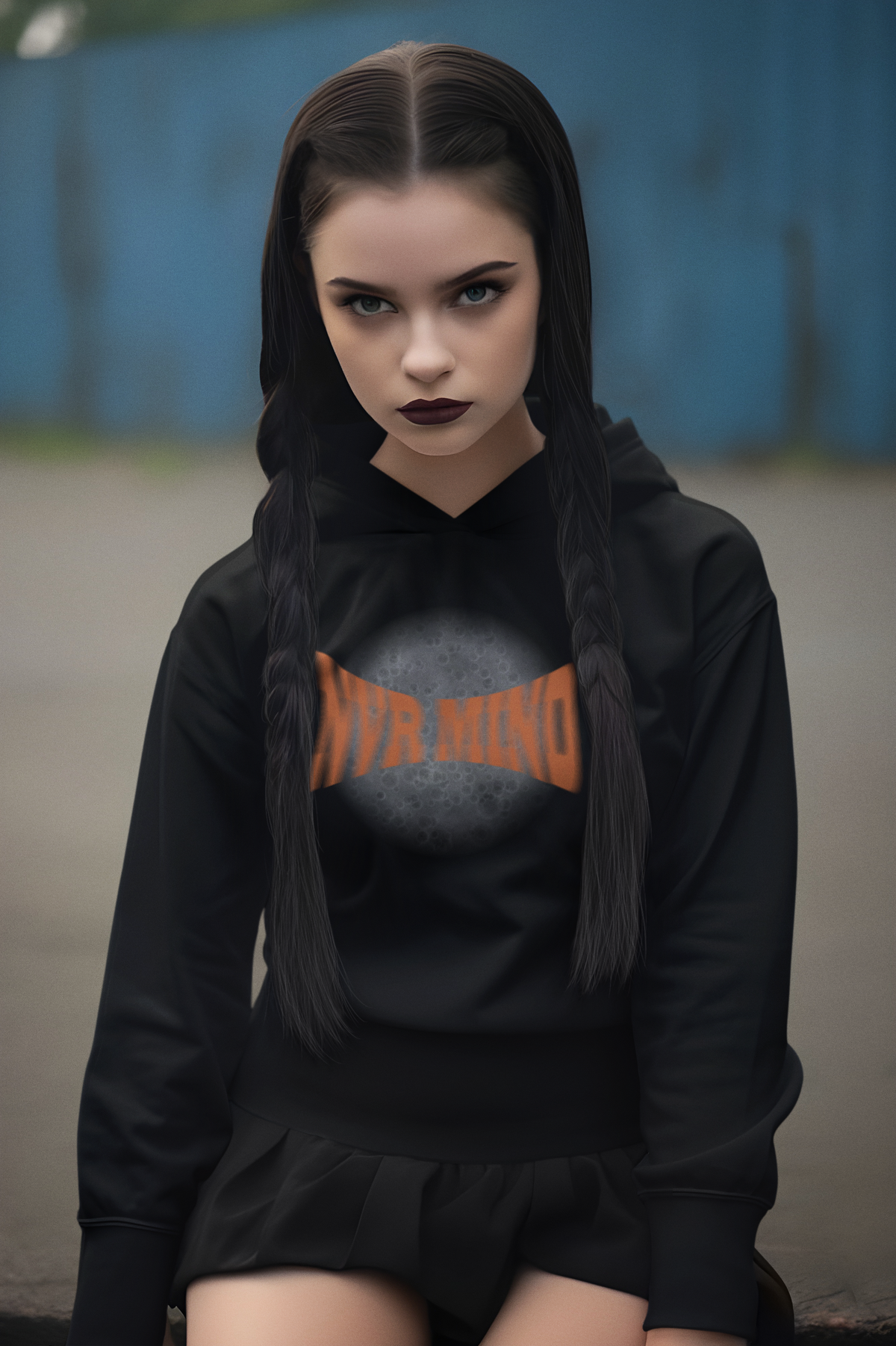 Nvrmnd Moon double-layer hoodie